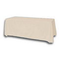 8' Blank Solid Color Polyester Table Throw - Ivory